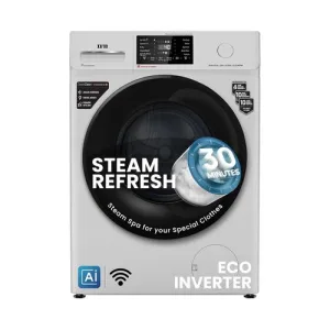 IFB 8 Kg 5 Star, DeepClean® Technology, AI Powered, WiFi, Fully Automatic Front Load Washing Machine (SENATOR GXN 8012 CMS, PowerSteam®, 9 Swirl, Steam Refresh, Inbuilt Heater, Eco Inverter, Grey)