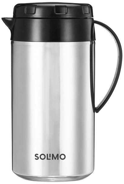 Amazon Brand – Solimo Stainless Steel Polo Flask | Thermos Hot Cold Flask | Beverage Dispenser | 100% Food Grade | Easy to Clean | for Office, School, Travelling (900ml)