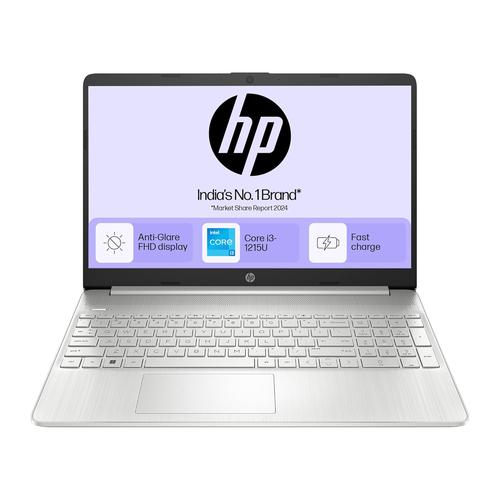 HP 15s, 12th Gen Intel Core i3-1215U (8GB DDR4, 512GB SSD) Anti-Glare, 15.6″/39.6cm,FHD, Win 11, MS Office 21, Silver, 1.69kg, fy5006tu/fd0751tu/fd0752tu, UHD Graphics, HD Camera, Dual Speakers Laptop