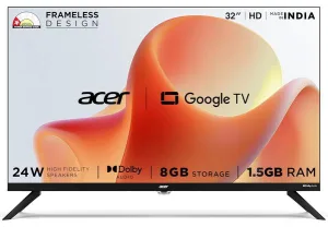 acer 80 cm (32 inches) G Plus Series HD Ready LED Smart Google TV AR32HDGGR2841AD