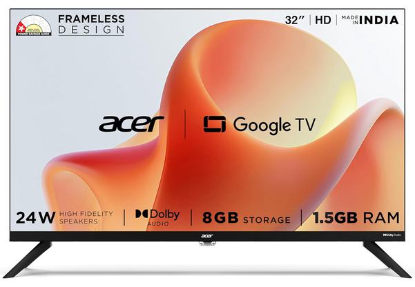 acer 80 cm (32 inches) G Plus Series HD Ready LED Smart Google TV AR32HDGGR2841AD