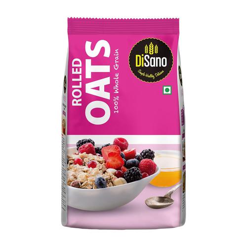 Disano Rolled Jumbo Oats, 1kg, Wholegrain Oats, High in Protein and Fiber, 100% Natural & Gluten Free, Ready in 3 Minutes, Preservative Free