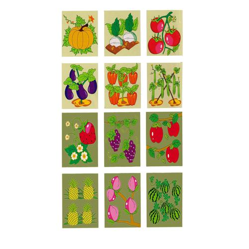 Vibgyor Vibes Early Age 6 in 1 Wood Block Puzzles for Small Kids. (Combo Pack of Fruits & Vegetables Theme)