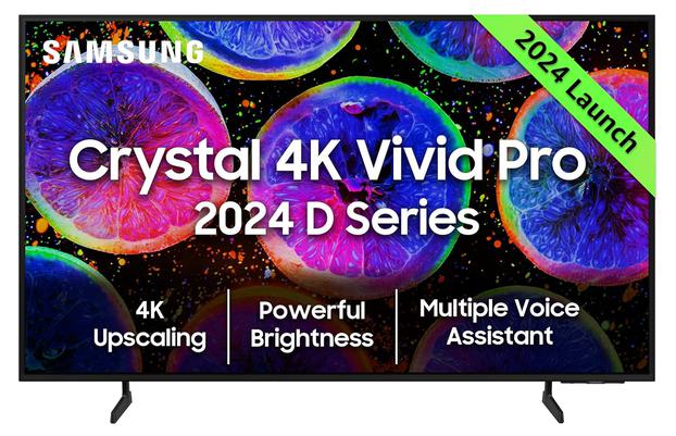 Samsung 138 cm (55 inches) D Series Brighter Crystal 4K Vivid Pro Ultra HD Smart LED TV UA55DUE77AKLXL (Black)