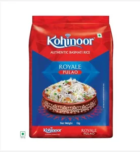 Kohinoor Pulao Basmati Rice, 1 kg | Long-Grain Basmati (Cooked grain up to 18 mm) | Aromatic & Flavorful Rice | Ideal for Pulao