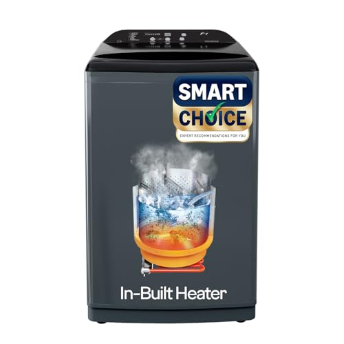 Godrej Smart Choice 10 Kg 5 Star, Ai Tech, Inbuilt Heater, Fills Tub At ~0 Water Pressure, Steel Drum Fully Automatic Top Load Washing Machine (Wteon Ada 10 5.0 Fefh Glgr, Glacial Grey)