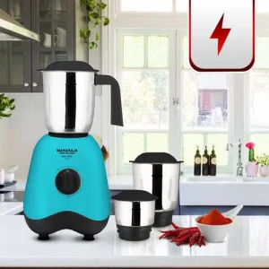 MAHARAJA WHITELINE MX-261 500 W Mixer Grinder  (Neo Pro | 3 Jars | TURQOISE BLUE AND BLACK)