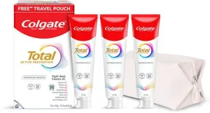 Colgate Total Advanced Health Toothpaste 450g and Travel Pouch Toothpaste  (450 g, Pack of 3)