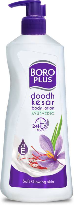 BOROPLUS Doodh Kesar Body Lotion | 24 hrs Moisturisation | For Soft Glowing Skin |  (400 ml)