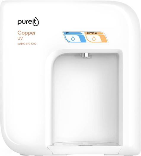 Pureit Copper UV Water Purifier Suitable only for Municipality Water Supply  (White)